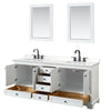 Custom image for White with Matte Black Trim / White Quartz, Rectangular Sink / 24