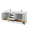 Custom image for White with Polished Chrome Trim / Carrara Cultured Marble, Rectangular Sink / No Mirror