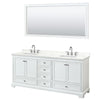 Custom image for White with Polished Chrome Trim / Giotto Quartz, Rectangular Sink / 70