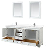 Custom image for White with Polished Chrome Trim / White Cultured Marble, Rectangular Sink / 24