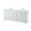 Custom image for White with Polished Chrome Trim / White Cultured Marble, Rectangular Sink / No Mirror