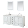 Custom image for White with Polished Chrome Trim / White Quartz, Rectangular Sink / 24