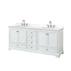 Custom image for White with Polished Chrome Trim / White Quartz, Rectangular Sink / No Mirror