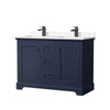 Custom image for Dark Blue with Matte Black Trim / White Cultured Marble / No Mirror