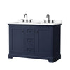 Custom image for Dark Blue with Matte Black Trim / White Cultured Marble / No Mirror