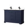 Custom image for Dark Blue with Matte Black Trim / White Quartz / No Mirror