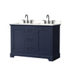 Custom image for Dark Blue with Matte Black Trim / White Quartz / No Mirror