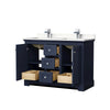 Custom image for Dark Blue with Polished Chrome Trim / Carrara Cultured Marble / No Mirror