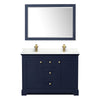 Custom image for Dark Blue with Brushed Gold Trim / Giotto Quartz / 46