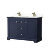 Custom image for Dark Blue with Brushed Gold Trim / Giotto Quartz / No Mirror