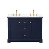 Custom image for Dark Blue with Brushed Gold Trim / Giotto Quartz / No Mirror