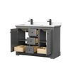 Custom image for Dark Gray with Matte Black Trim / Carrara Cultured Marble / No Mirror