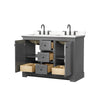 Custom image for Dark Gray with Matte Black Trim / Carrara Cultured Marble / No Mirror