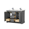 Custom image for Dark Gray with Polished Chrome Trim / Carrara Cultured Marble / No Mirror
