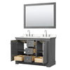 Custom image for Dark Gray with Polished Chrome Trim / Carrara Cultured Marble / 46