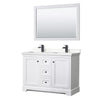 Custom image for White with Matte Black Trim / Carrara Cultured Marble / 46