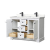 Custom image for White with Matte Black Trim / Carrara Cultured Marble / No Mirror