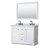 Custom image for White with Matte Black Trim / White Carrara Marble / 46