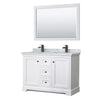 Custom image for White with Matte Black Trim / White Carrara Marble / 46