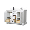 Custom image for White with Matte Black Trim / White Cultured Marble / No Mirror
