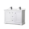 Custom image for White with Matte Black Trim / White Cultured Marble / No Mirror
