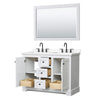 Custom image for White with Matte Black Trim / White Cultured Marble / 46