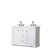 Custom image for White with Matte Black Trim / White Cultured Marble / 46