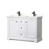 Custom image for White with Matte Black Trim / White Quartz / No Mirror