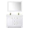 Custom image for White with Brushed Gold Trim / Giotto Quartz / 46