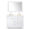 Custom image for White with Brushed Gold Trim / Giotto Quartz / 46