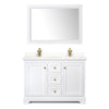 Custom image for White with Brushed Gold Trim / White Quartz / 46