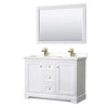 Custom image for White with Brushed Gold Trim / White Quartz / 46