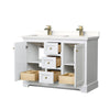 Custom image for White with Brushed Gold Trim / White Quartz / No Mirror