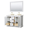Custom image for White with Brushed Gold Trim / White Quartz / 46