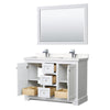 Custom image for White with Polished Chrome Trim / Carrara Cultured Marble / 46