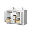 Custom image for White with Polished Chrome Trim / Carrara Cultured Marble / No Mirror