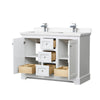 Custom image for White with Polished Chrome Trim / White Cultured Marble / No Mirror