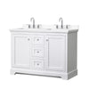 Custom image for White with Polished Chrome Trim / White Cultured Marble / No Mirror