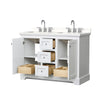Custom image for White with Polished Chrome Trim / White Quartz / No Mirror