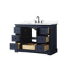Custom image for Dark Blue with Matte Black Trim / White Cultured Marble / No Mirror