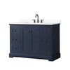 Custom image for Dark Blue with Matte Black Trim / White Cultured Marble / No Mirror
