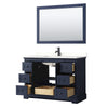 Custom image for Dark Blue with Matte Black Trim / White Quartz / 46