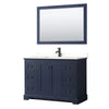 Custom image for Dark Blue with Matte Black Trim / White Quartz / 46