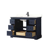 Custom image for Dark Blue with Matte Black Trim / White Quartz / No Mirror