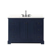 Custom image for Dark Blue with Matte Black Trim / White Quartz / No Mirror