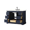 Custom image for Dark Blue with Matte Black Trim / White Quartz / No Mirror