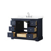 Custom image for Dark Blue with Polished Chrome Trim / White Cultured Marble / No Mirror