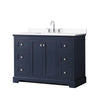Custom image for Dark Blue with Polished Chrome Trim / White Cultured Marble / No Mirror