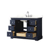 Custom image for Dark Blue with Polished Chrome Trim / White Quartz / No Mirror