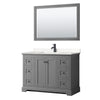 Custom image for Dark Gray with Matte Black Trim / Carrara Cultured Marble / 46